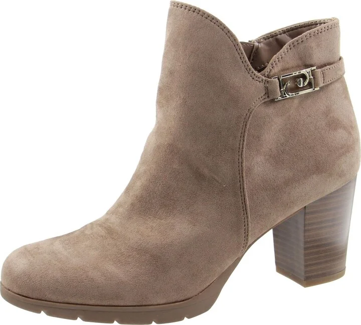 Womens Chain Faux Leather Mid-Calf Boots