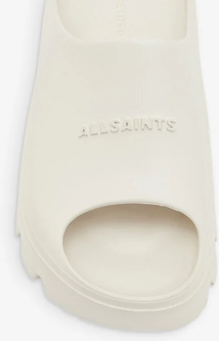 Womens Chalk White Eclipse Logo-Embossed Rubber Sliders Eur 41 / 8 Uk Women - Image 2