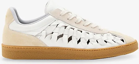 Womens Chalk White Velma Leather and Suede Low-Top Trainers Eur 39 / 6 Uk Women