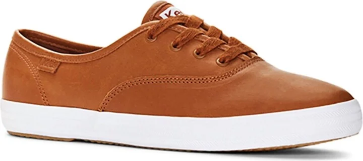 Women's Champion Premium Leather Sneaker In Cognac