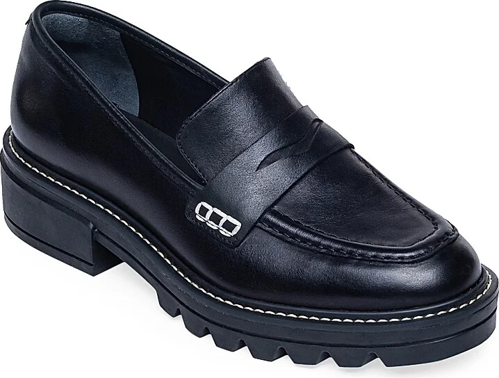 Women's Chandler Leather Lug Sole Loafers - Black - Size 10 - Image 2