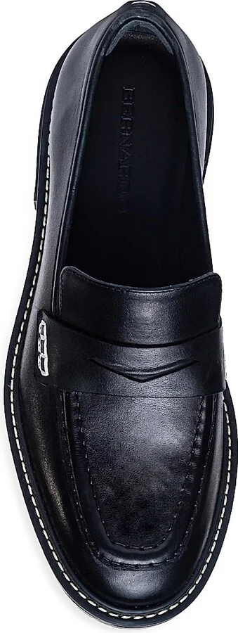 Women's Chandler Leather Lug Sole Loafers - Black - Size 10 - Image 3