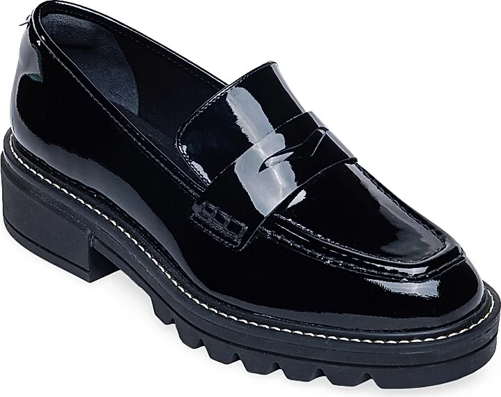 Women's Chandler Soft Patent Lug Sole Loafers - Black - Size 9.5 - Image 2
