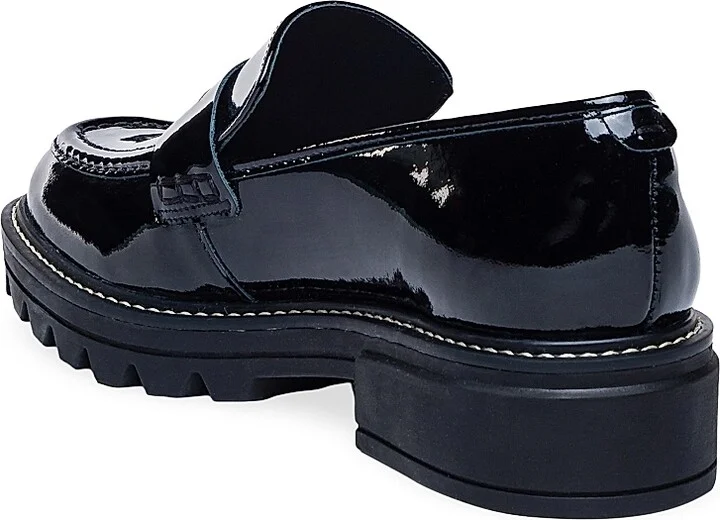 Women's Chandler Soft Patent Lug Sole Loafers - Black - Size 9.5 - Image 6