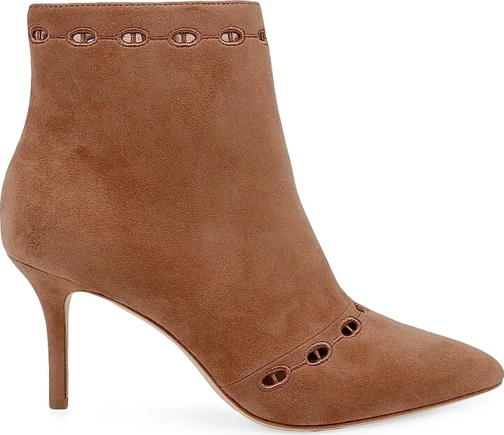 Women's Chantae 75MM Suede Booties - Sand - Size 5