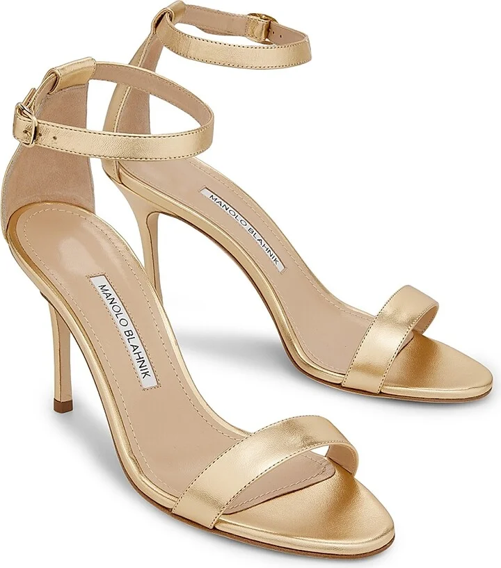 Women's Chaos Metallic Leather Sandals - Gold - Size 9 - Image 2