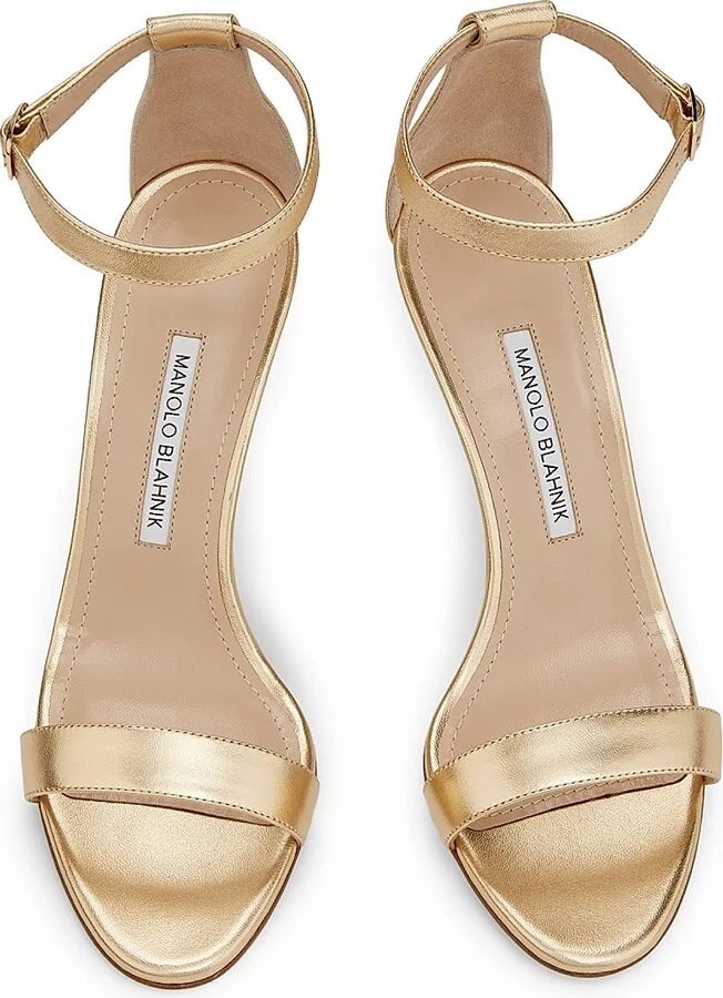 Women's Chaos Metallic Leather Sandals - Gold - Size 9 - Image 4