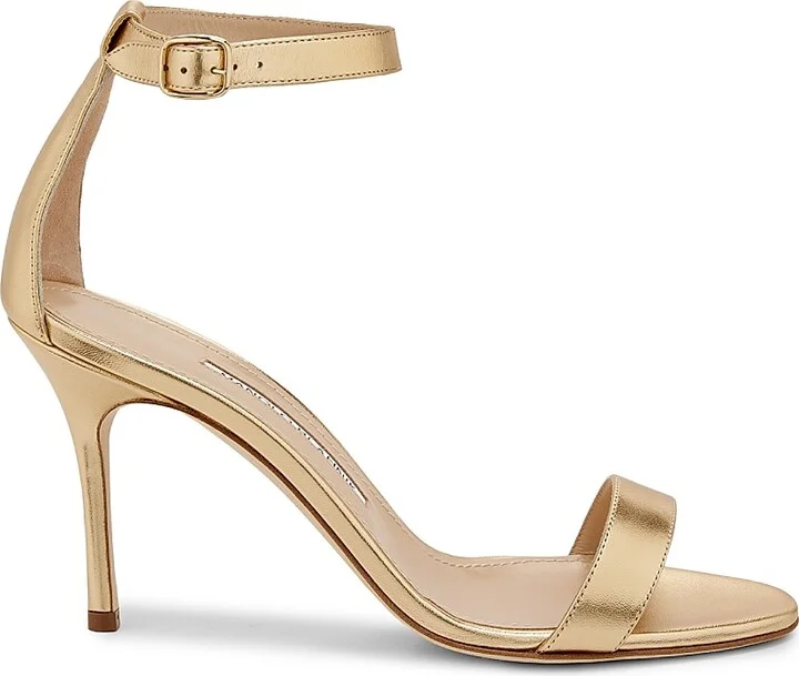 Women's Chaos Metallic Leather Sandals - Gold - Size 9