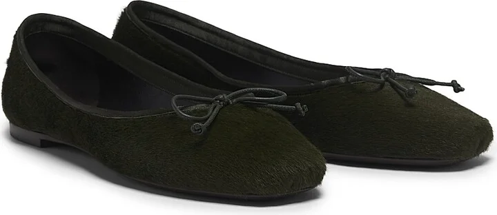 Women's Charlotte Calf Hair Ballerina Flats - Black - Size 6 - Image 7