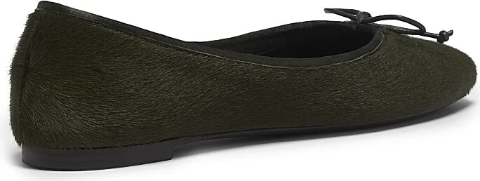 Women's Charlotte Calf Hair Ballerina Flats - Black - Size 6 - Image 8