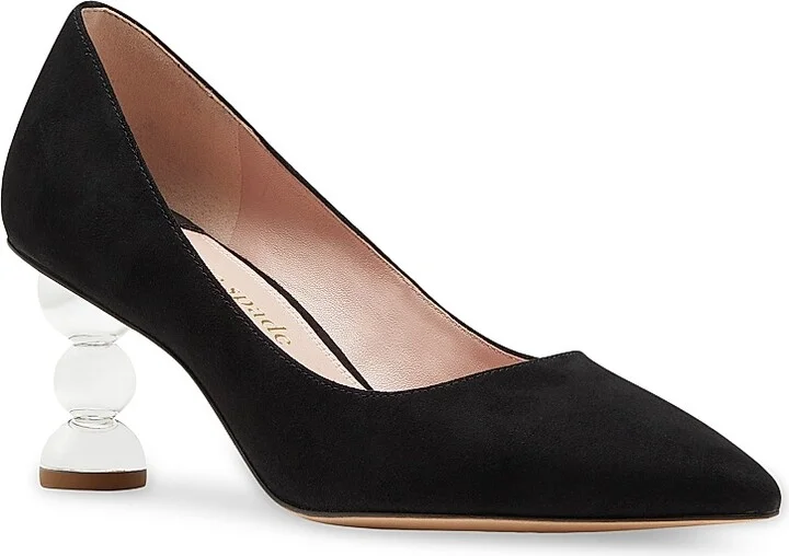 Women's Charmer 76MM Leather Pumps - Black Silver - Size 5 - Image 2