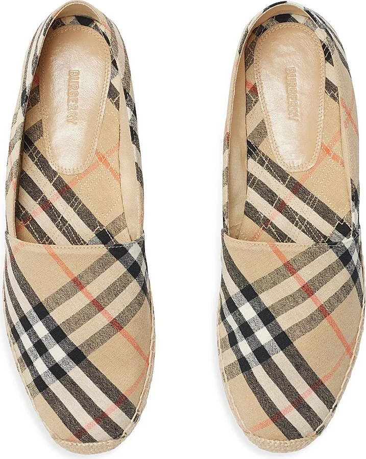 Women's Check Linen Espadrilles - Sand Ip Check - Size 5 - Image 4