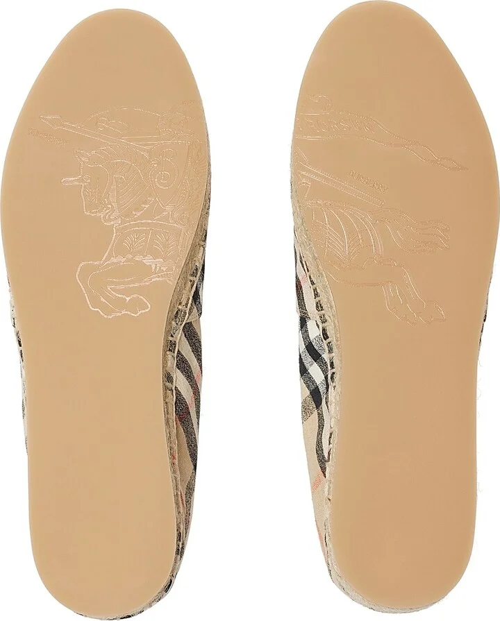 Women's Check Linen Espadrilles - Sand Ip Check - Size 5 - Image 5