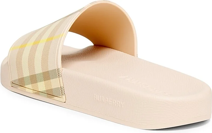 Women's Check Slide Sandals - Teacup Ip Check - Size 5 - Image 3