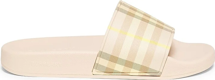 Women's Check Slide Sandals - Teacup Ip Check - Size 5