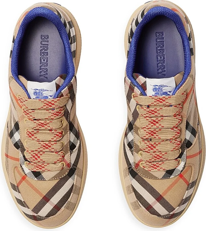 Women's Check Terrace Cotton-Blend Sneakers - Black Ip Check - Size 6 - Image 10