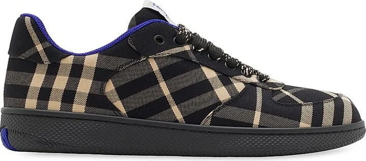 Women's Check Terrace Cotton-Blend Sneakers - Black Ip Check - Size 6