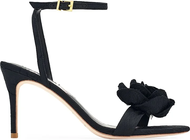 Women's Chelsea 85MM Rose Cloque Sandals - Ivory - Size 6 - Image 8