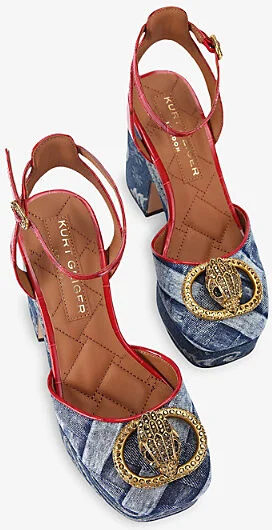Womens Chelsea Denim Platform Heels Eur 38/5 Uk Women - Image 2