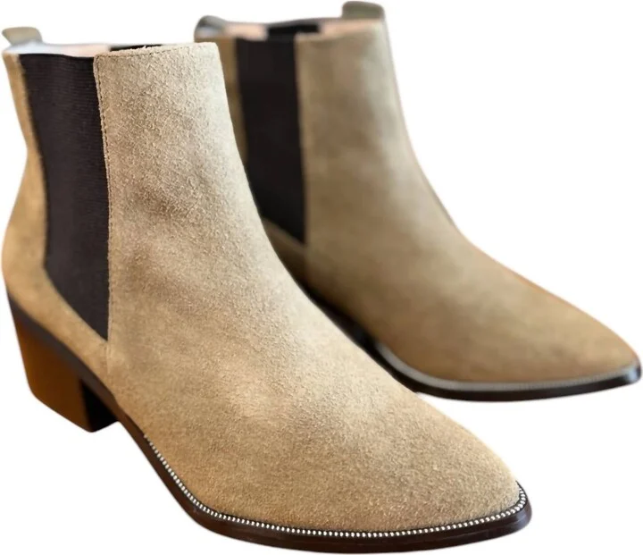 Women's Chelsea Ultra Suede Bootie In Beige