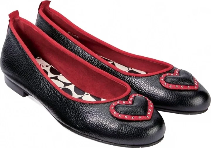 Women's Cherie Ballerina Shoes In Black/red