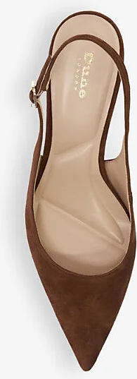 Womens Chestnut Suede Celinna Sling-Back Suede Heeled Courts Eur 39 / 6 Uk Women - Image 2