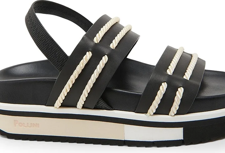 Women's Cheyenne 55MM Leather Sport Sandals - Black - Size 7 - Image 5
