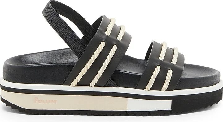 Women's Cheyenne 55MM Leather Sport Sandals - Black - Size 7