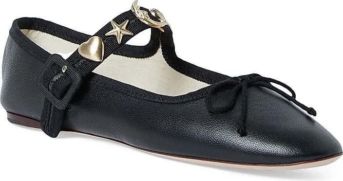 Women's Chiara Embellished Leather Mary Janes - Black Gold - Size 11 - Image 2
