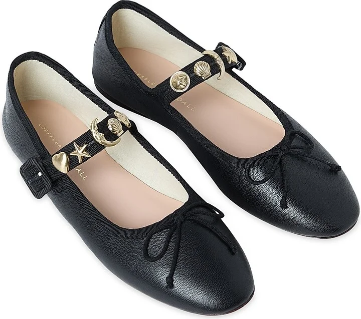 Women's Chiara Embellished Leather Mary Janes - Black Gold - Size 11 - Image 5