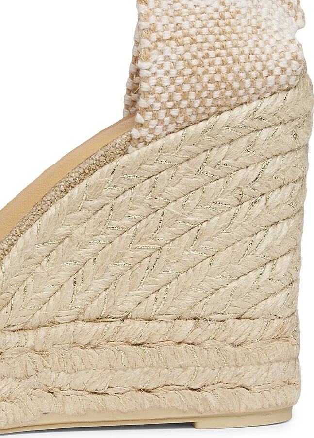 Women's Chiara Linen Espadrille Wedges - Oro Claro - Size 6 - Image 5