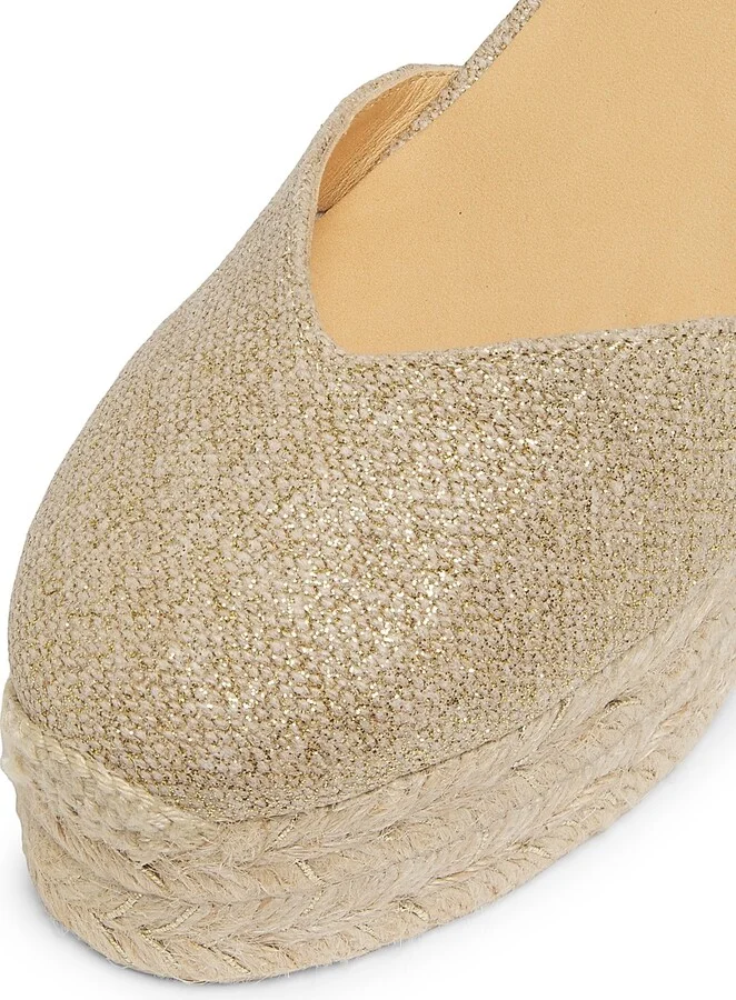 Women's Chiara Linen Espadrille Wedges - Oro Claro - Size 6 - Image 6