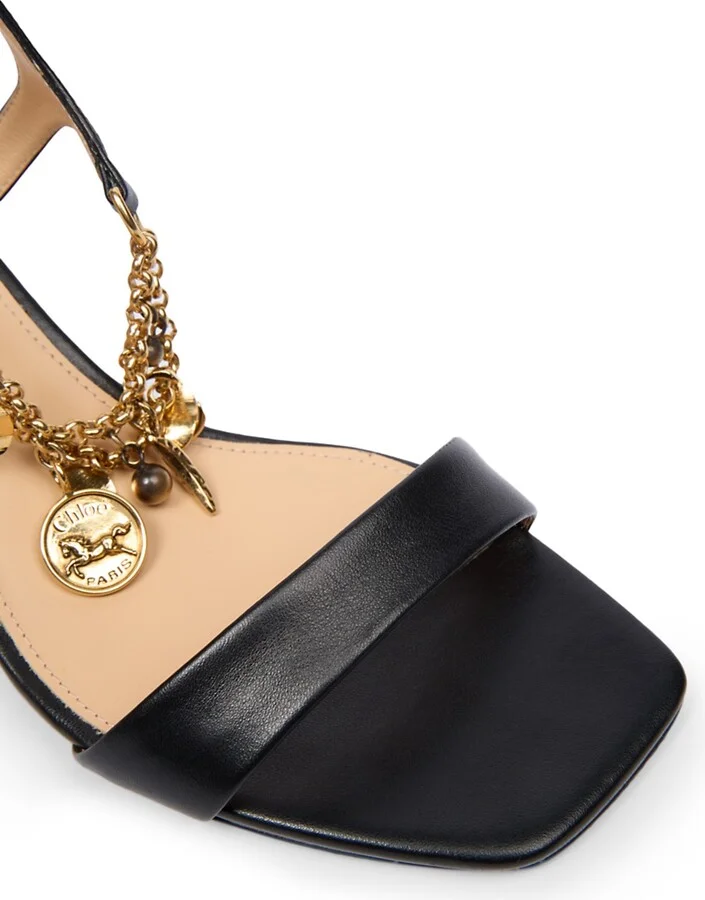Women's Chloé Charms Leather Sandals - Black - Size 5.5 - Image 5