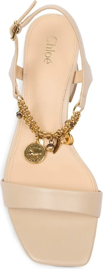 Women's Chloé Charms Leather Sandals - Black - Size 5.5 - Image 8