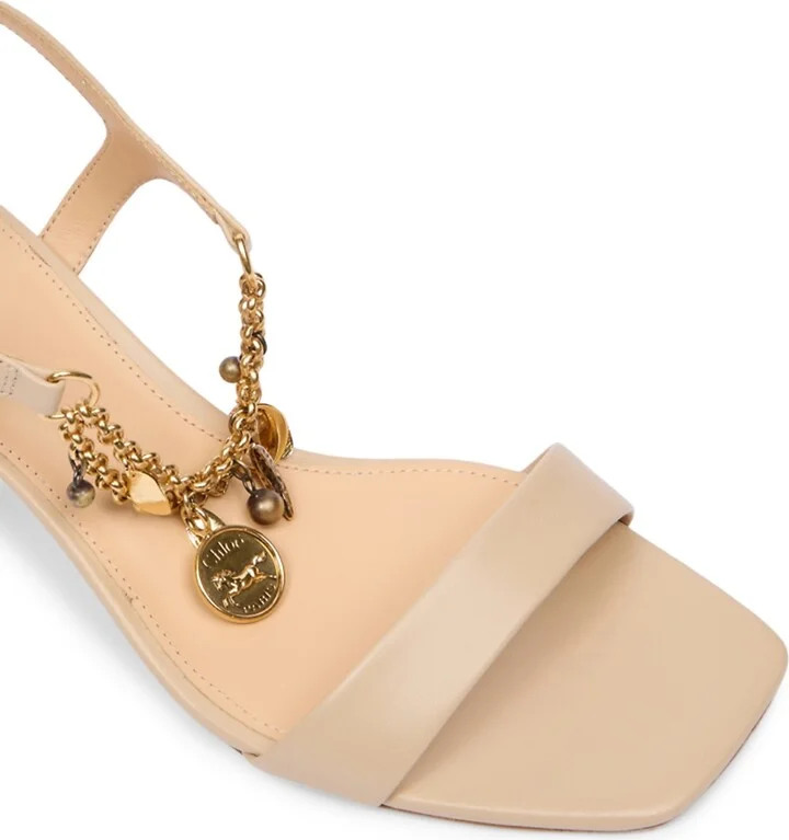Women's Chloé Charms Leather Sandals - Black - Size 5.5 - Image 9