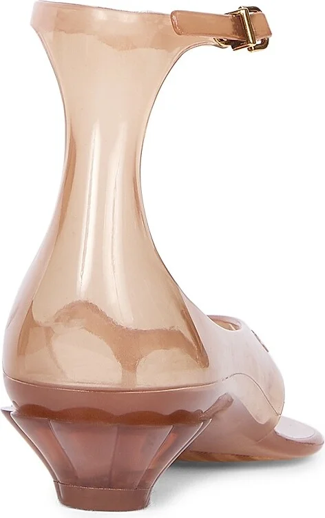 Women's Chloé Jelly Flat Sandals - Sunny Brown - Size 6 - Image 3