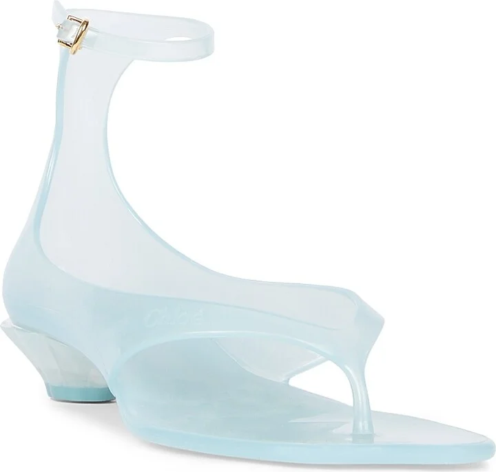 Women's Chloé Jelly Flat Sandals - Sunny Brown - Size 6 - Image 6