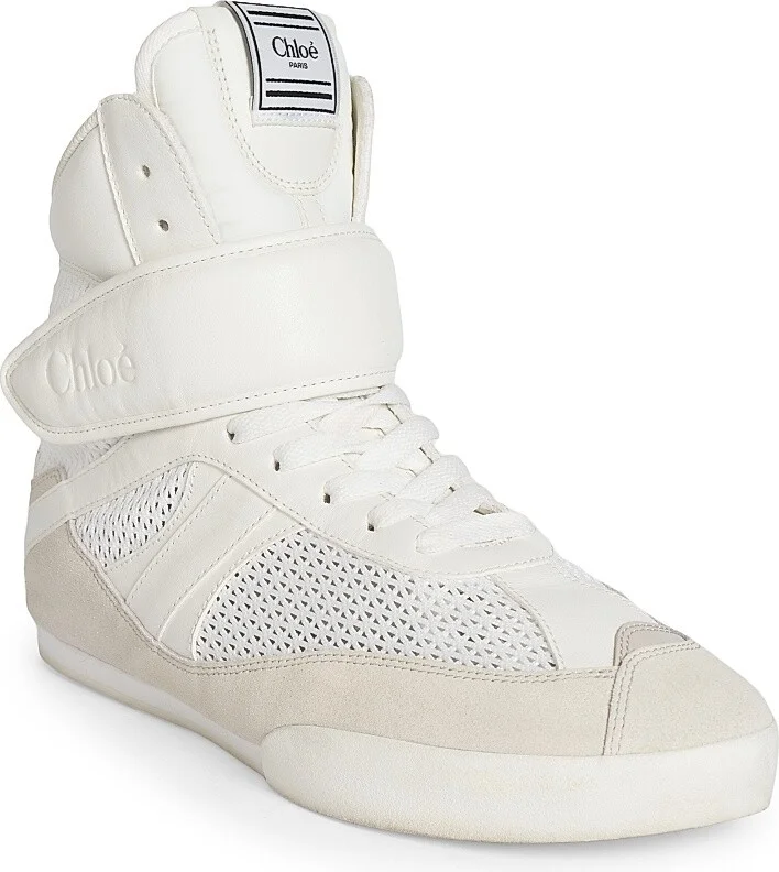 Women's Chloé Kick High-Top Sneakers - Cloudy Cream - Size 5 - Image 2