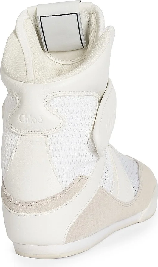 Women's Chloé Kick High-Top Sneakers - Cloudy Cream - Size 5 - Image 3