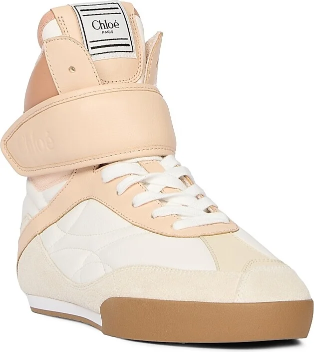 Women's Chloé Kick High-Top Sneakers - Tender Peach - Size 5 - Image 2