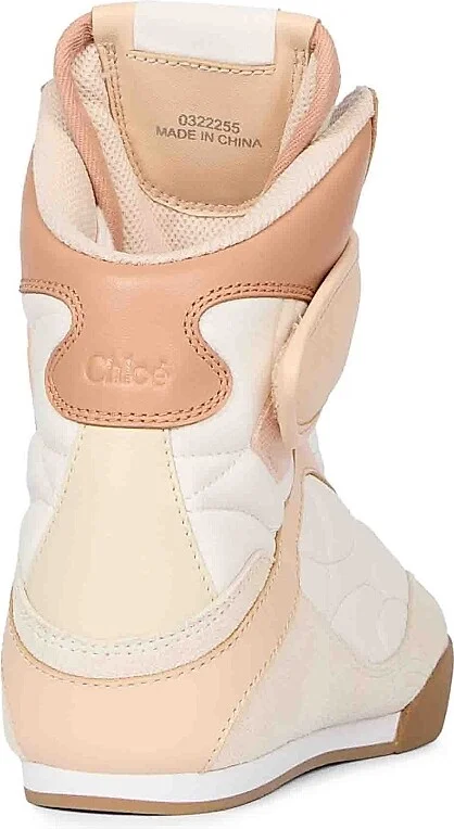 Women's Chloé Kick High-Top Sneakers - Tender Peach - Size 5 - Image 3