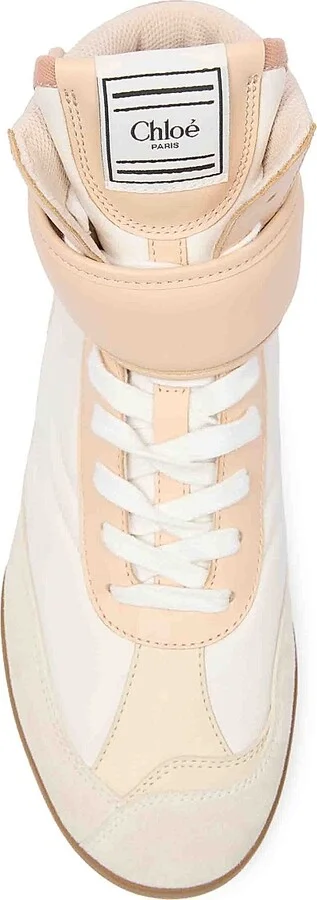 Women's Chloé Kick High-Top Sneakers - Tender Peach - Size 5 - Image 4