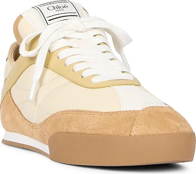 Women's Chloé Kick Low-Top Sneakers - Light Ochre - Size 5 - Image 2