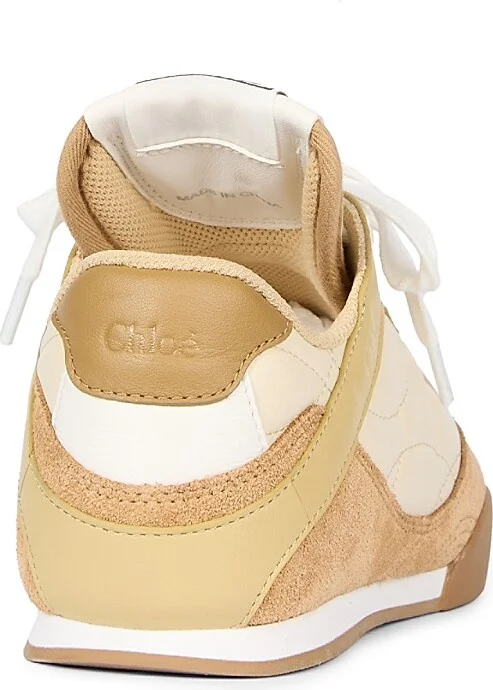 Women's Chloé Kick Low-Top Sneakers - Light Ochre - Size 5 - Image 3
