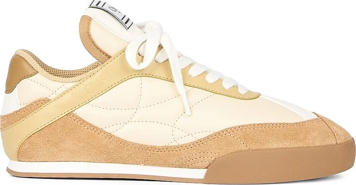 Women's Chloé Kick Low-Top Sneakers - Light Ochre - Size 5
