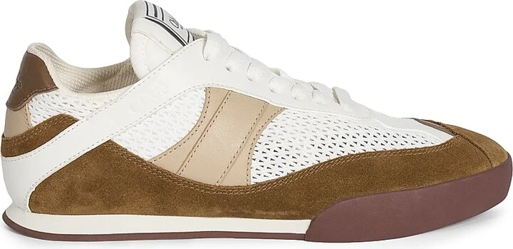 Women's Chloé Kick Low-Top Sneakers - Natural Brown - Size 5