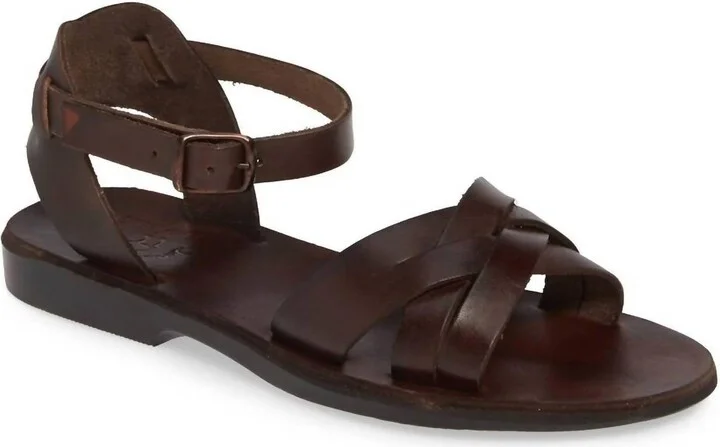 Women's Chloe Leather Adjustable Sandal In Brown
