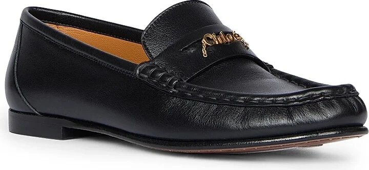 Women's Chloé Leather Loafers - Black - Size 5 - Image 2