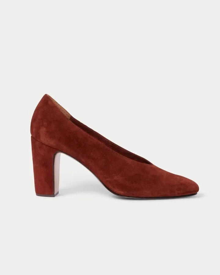 Women's Chloris Suede Block Heel In Whiskey