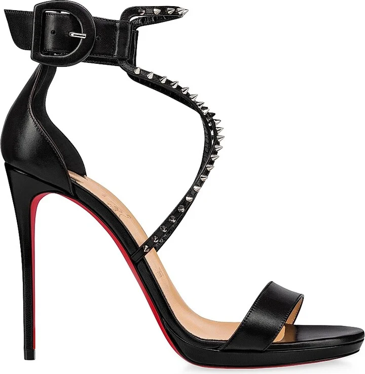 Women's Choca Lux 120MM Leather Sandals - Beige - Size 4 - Image 10